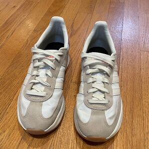 Adidas Women's White and Tan Sneakers